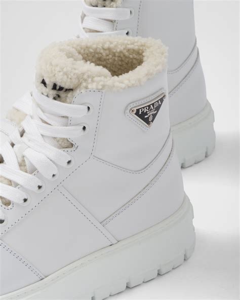 prada shearling sneakers|prada high boots.